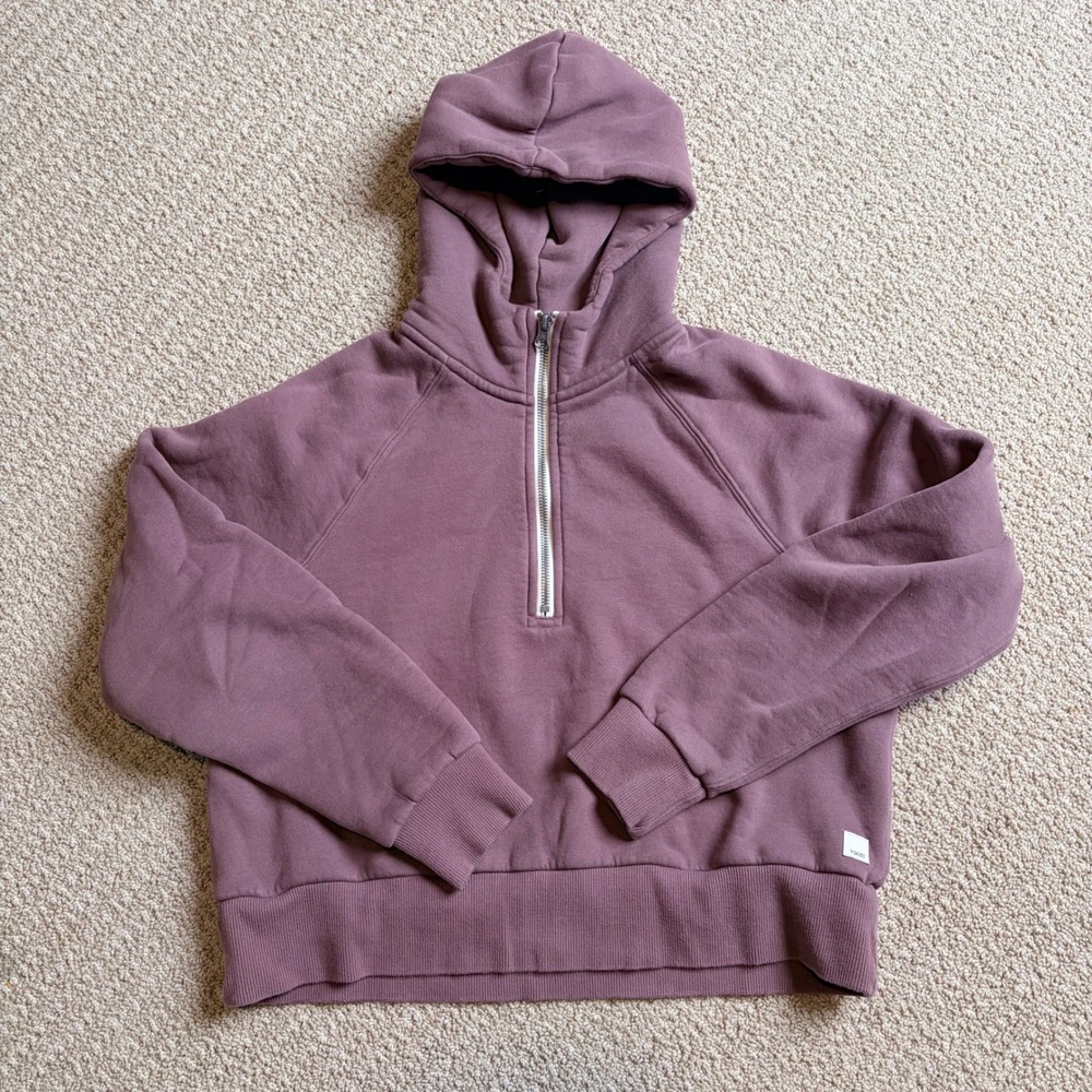 Vuori Restore Half Zip Hoodie Dusty Plum Purple VW288 Womens Small